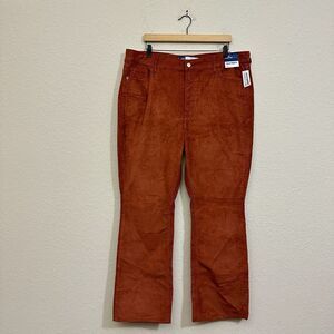 OLD NAVY Kicker Boot-Cut Pants Brown Corduroy Extra High Rise NWT